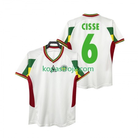 Billiga Fotbollströjor Senegal CISSE 6 Retro Hemma tröja 2002 Kortärmad